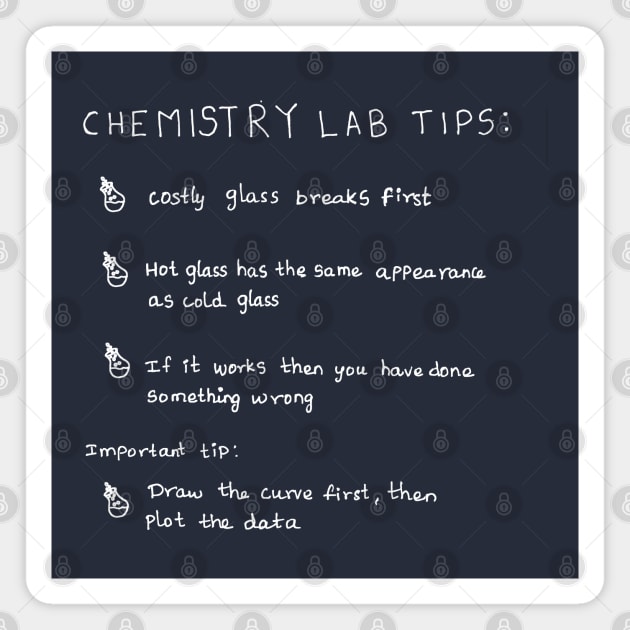 Chemistry lab tips science joke Magnet by HAVE SOME FUN